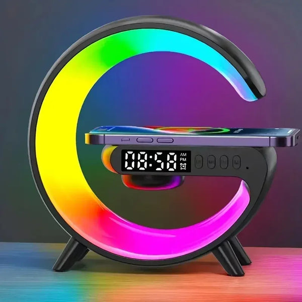 GlowCharge – Wireless Charger Clock Speaker