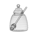 Transparent Honey Jar with Dipper