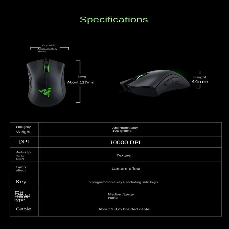 Razer DeathAdder Viper SE Gaming Mouse – 6400 DPI