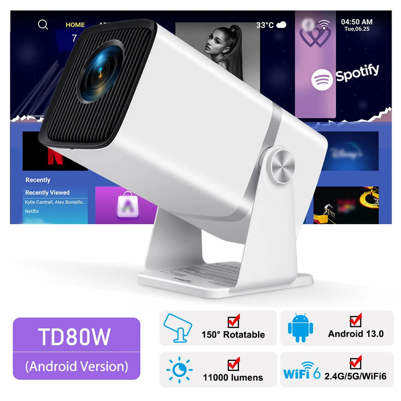 Thundeal 4K Full HD Projector FHD TD80W