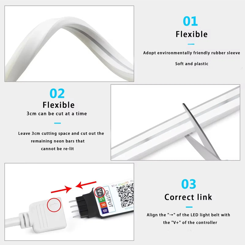 Flexible RGB Neon LED Strip Light