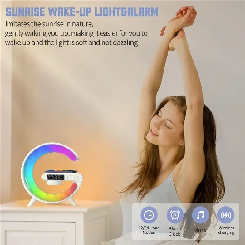 GlowCharge – Wireless Charger Clock Speaker