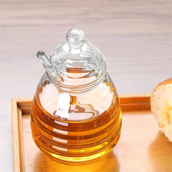 Transparent Honey Jar with Dipper