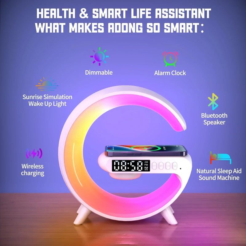 GlowCharge – Wireless Charger Clock Speaker